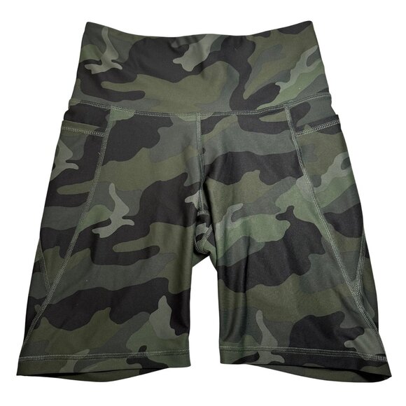 Old Navy Active Powersoft Camouflage High-Waisted Womens Biker Shorts SZ M - Picture 1 of 8